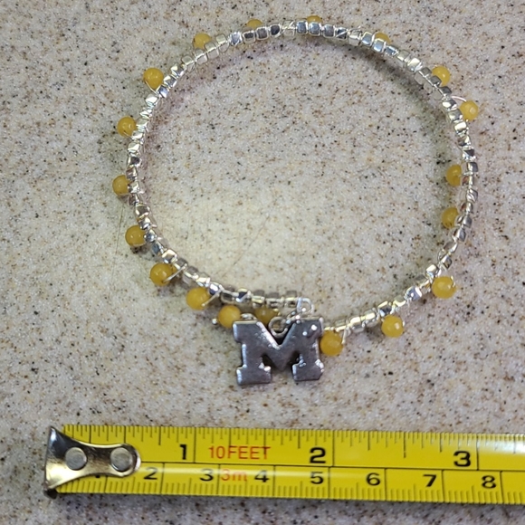 MISSOURI Team BRACELET. Silver/Yellow. ADJUSTABLE - Picture 6 of 8